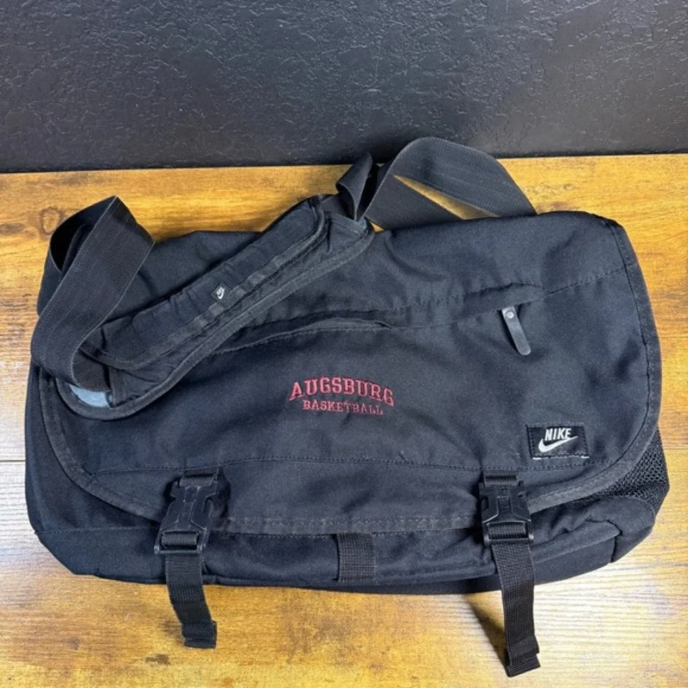 Nike‎ Augsburg Basketball Black Canvas Messenger Bag One Size Men Women